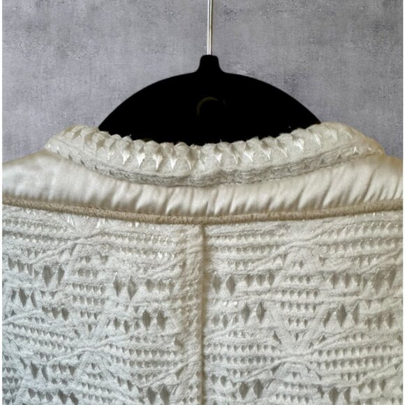 IRO Womens Felicity Jacket Ivory Size 8 ASO Kendall Jenner Silk Rocker Moto Edgy - Picture 3 of 16